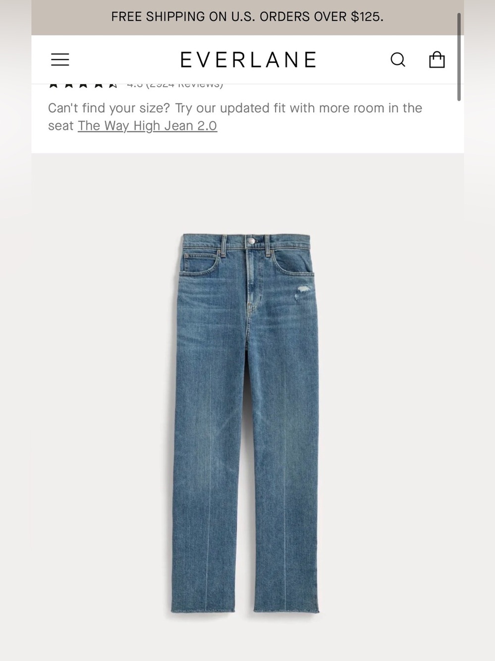 Everlane Women’s  Way-high Cotton Organic Jean